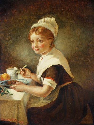 Findelkind beim Weihnachtsessen, 1877 von Emma Brownlow